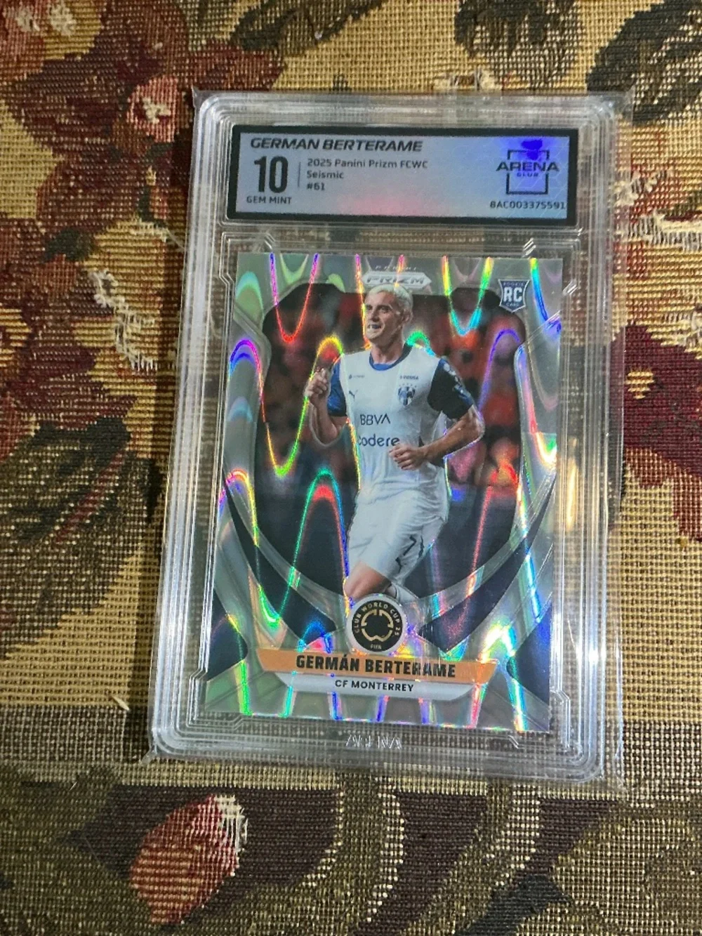 2025 Panini Prizm FIFA Club World Cup Germán Berterame #61 Seismic Arena 10